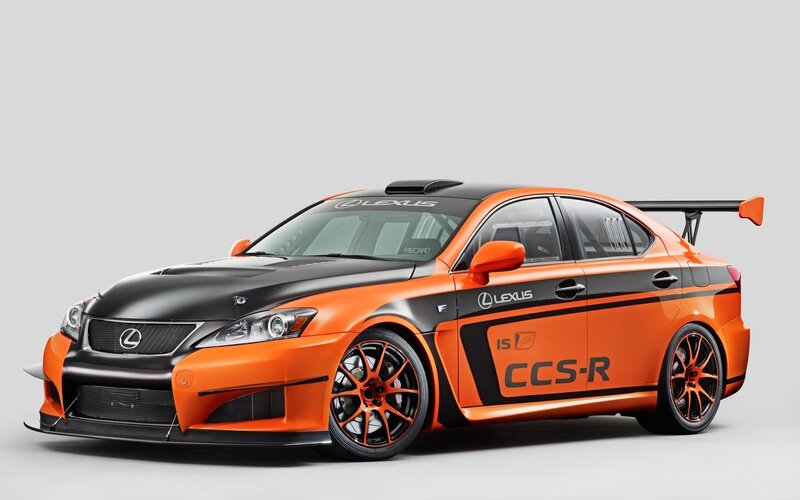 Orange Lexus race car