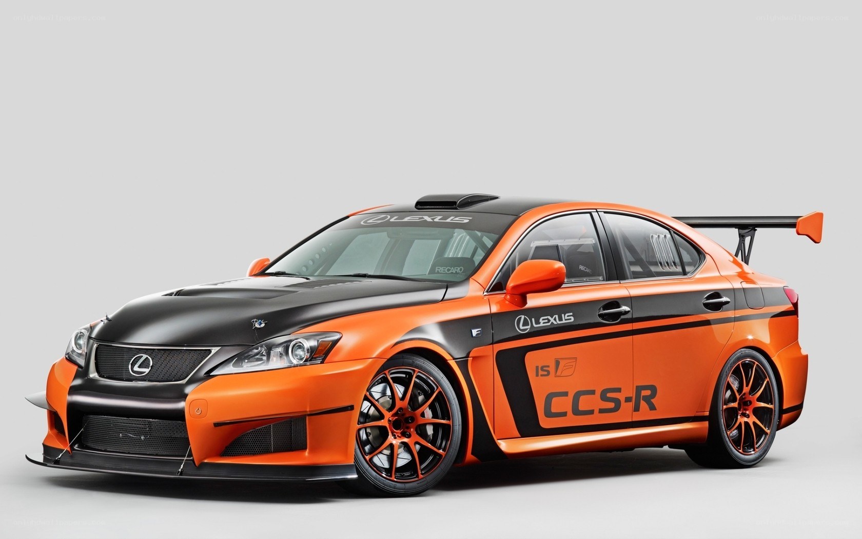 Orange Lexus race car