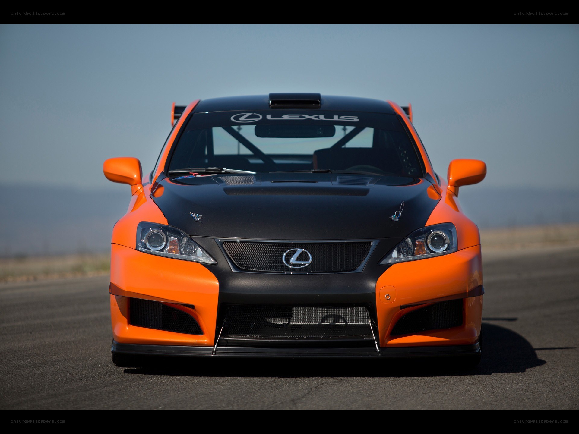 Orange Lexus race car
