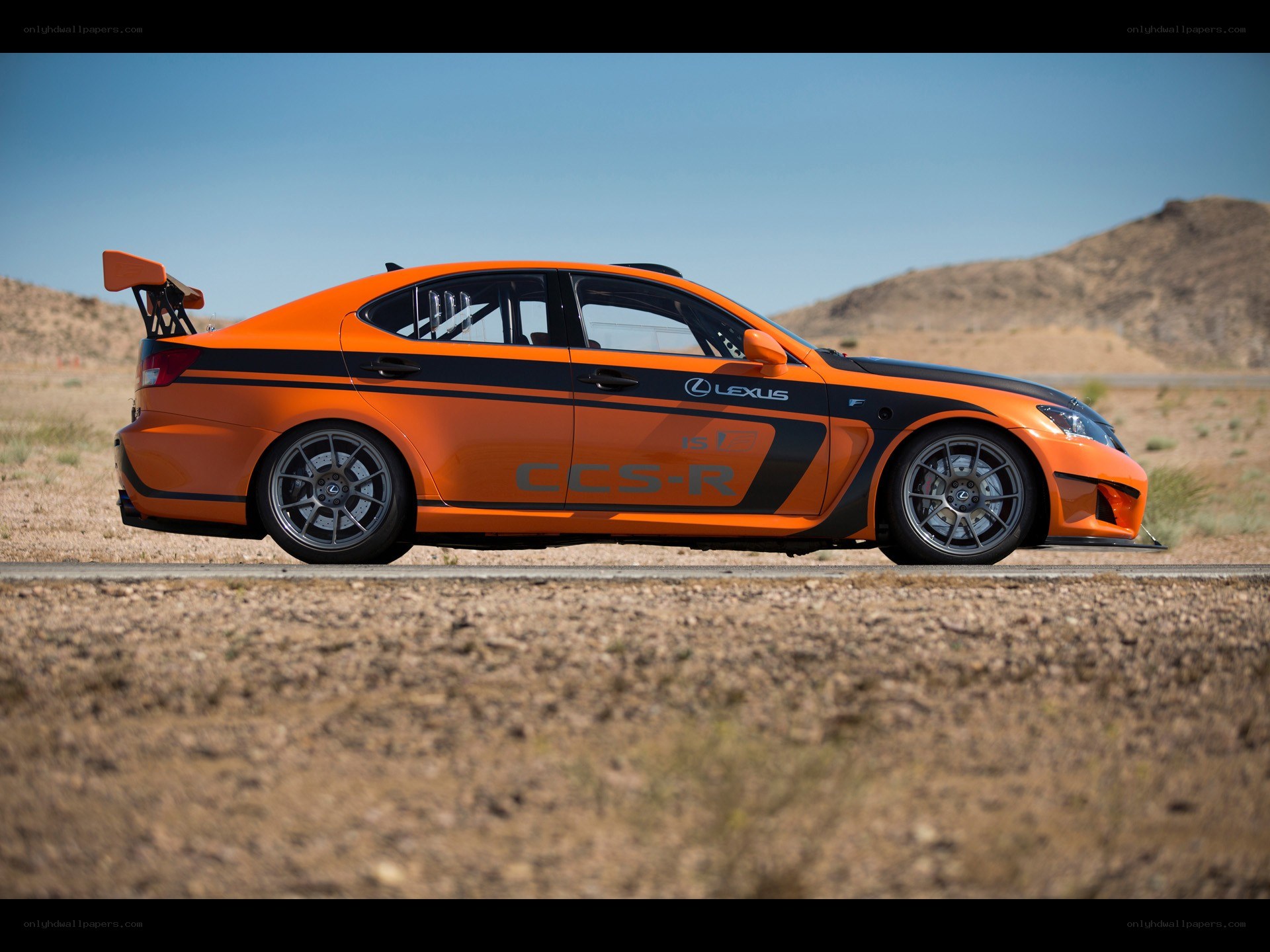 Orange Lexus race car