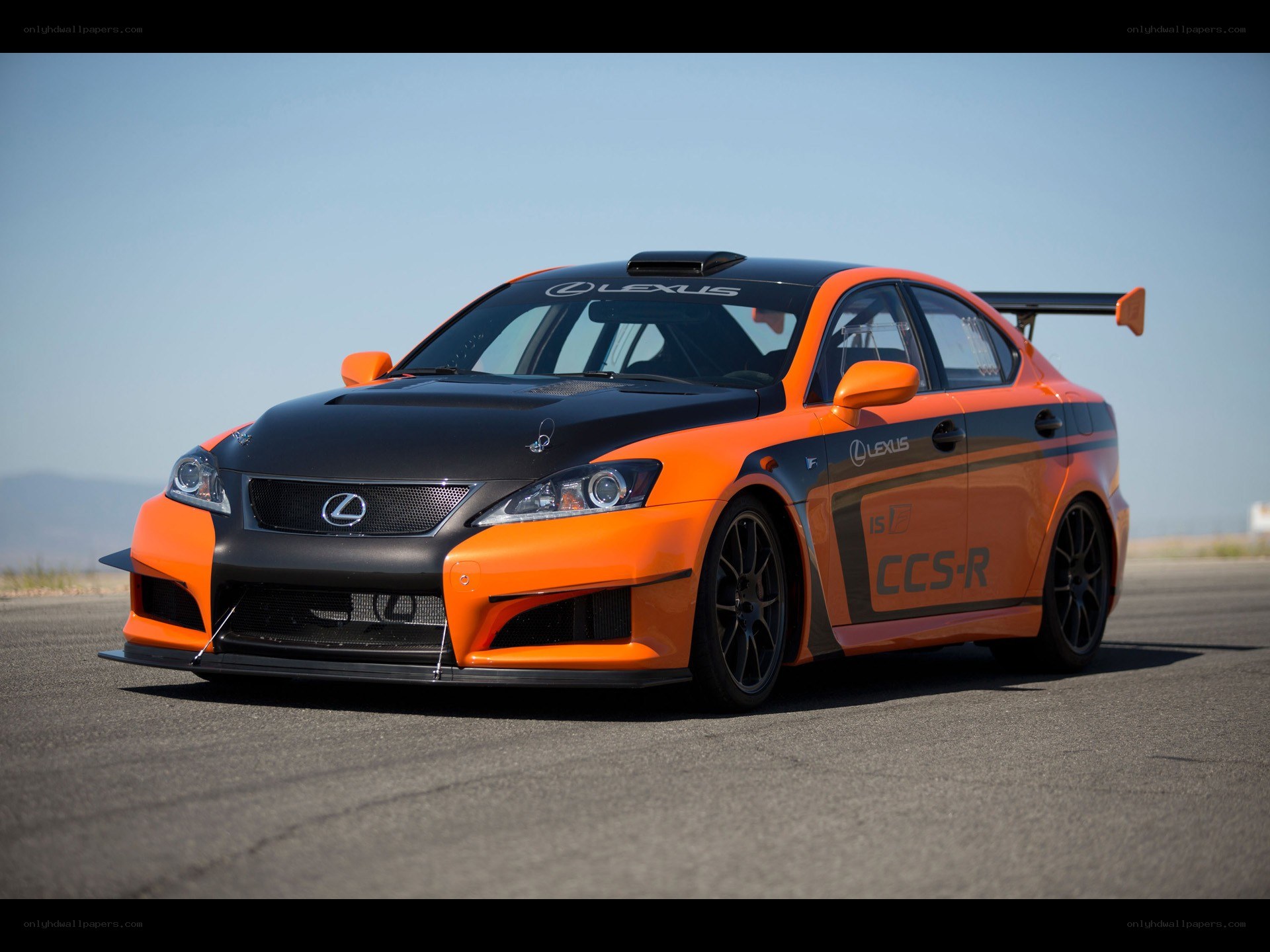 Orange Lexus race car