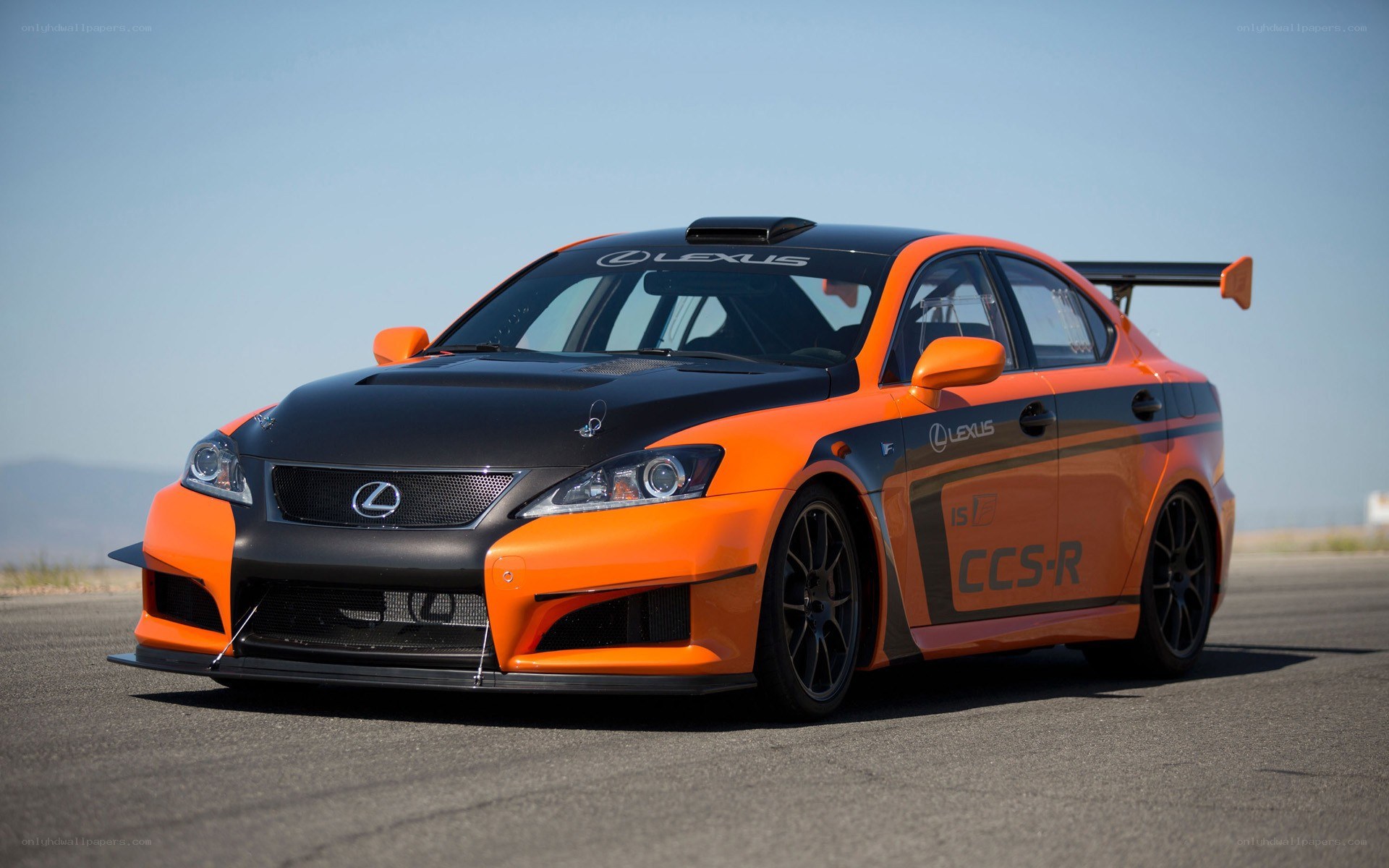 Orange Lexus race car