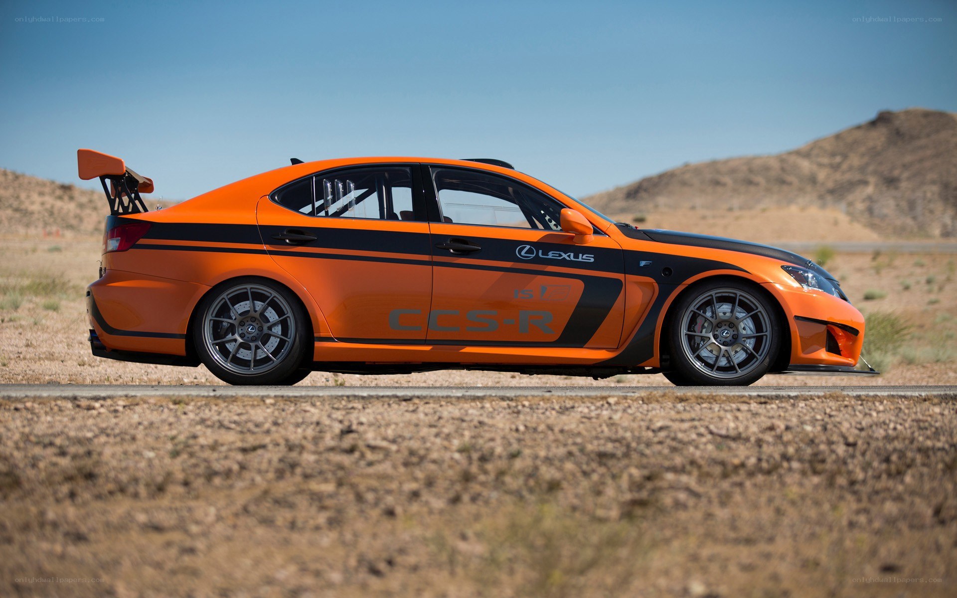 Orange Lexus race car