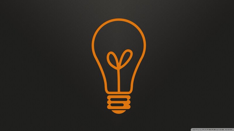 Orange Light Bulb Outline