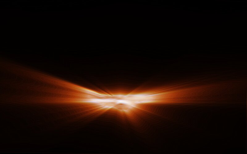 Orange Light Burst — Black