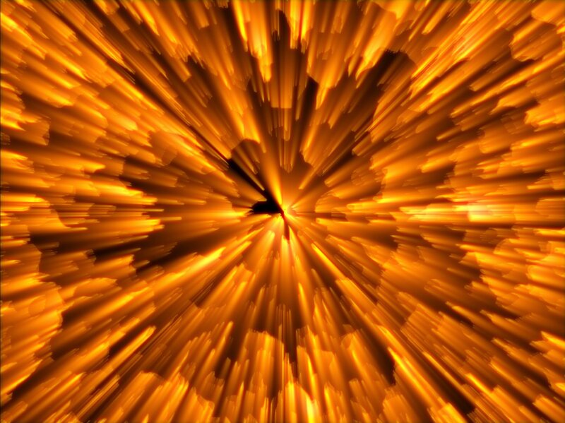 orange light burst effect