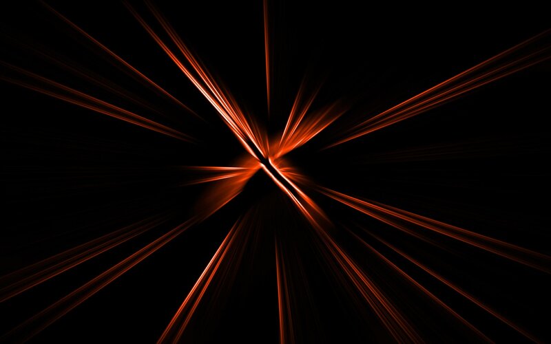 Orange Light Streaks — Black, Dramatic, Abstract