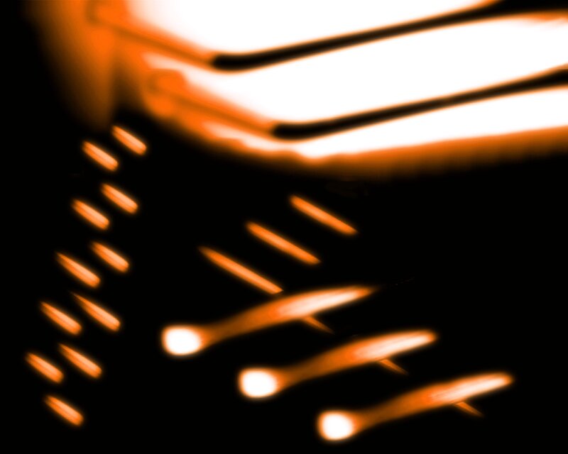 Orange Light Streaks — Black