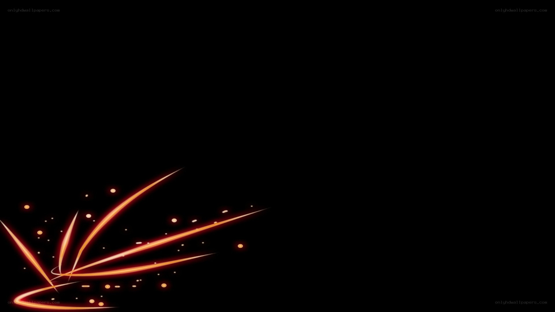 orange light streaks on black