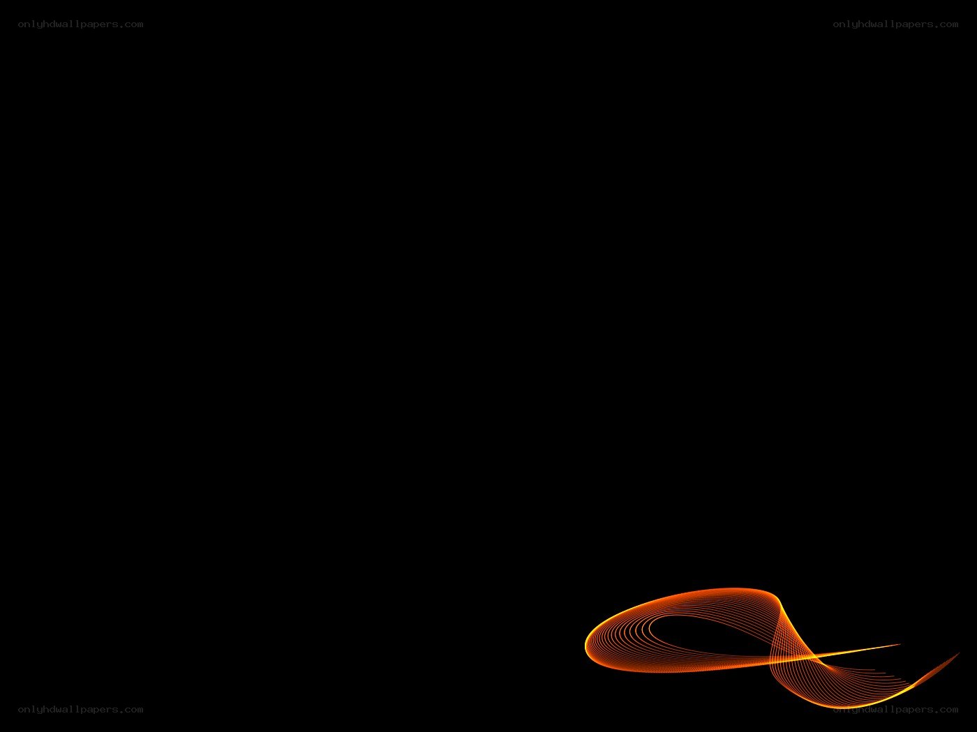 orange light swirl on black