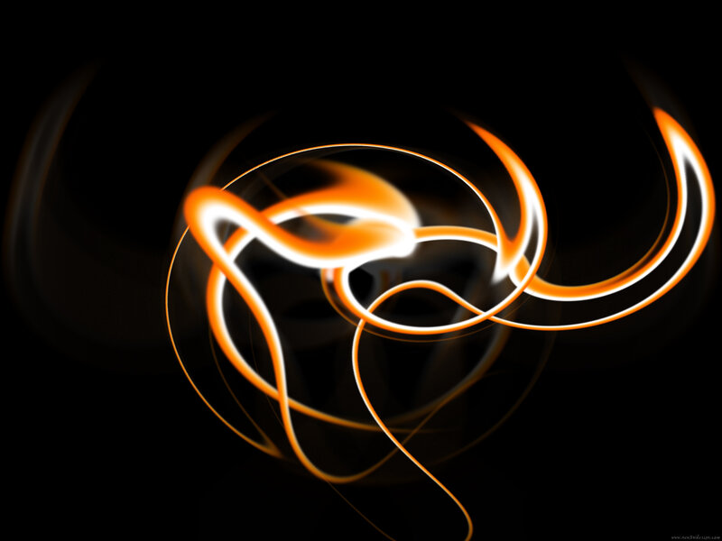 Orange Light Trails — Black