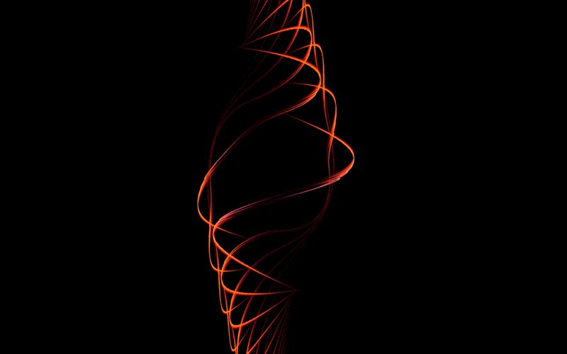 Orange Light Trails — Dynamic, Abstract, Lines