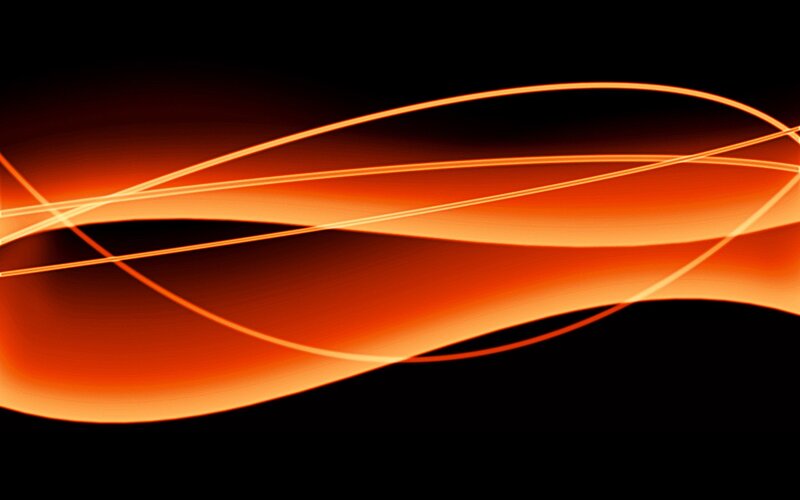 orange light waves abstract