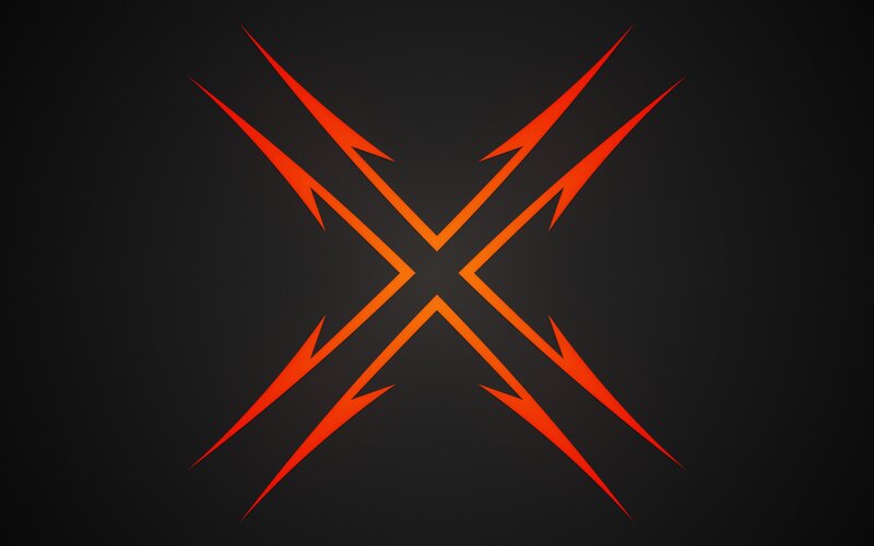Orange Lightning X Symbol