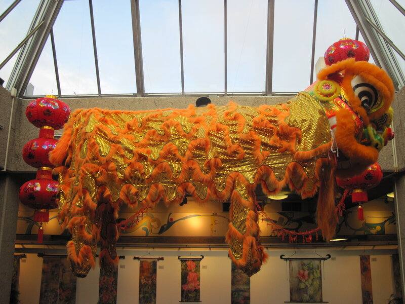Orange Lion Dance Costume — Festive