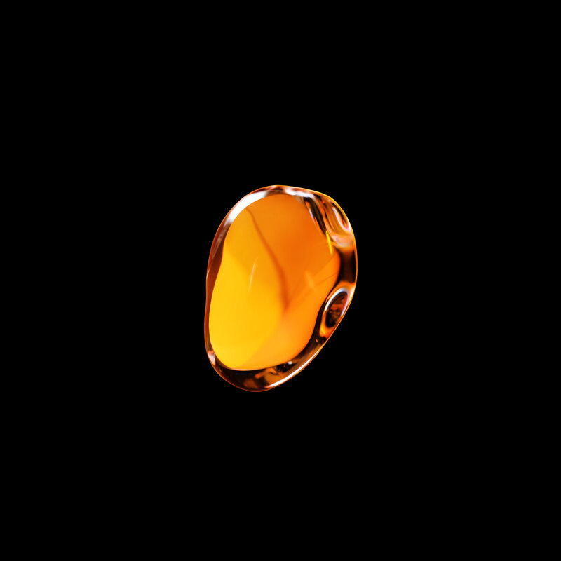 Orange Liquid Droplet — Minimalist