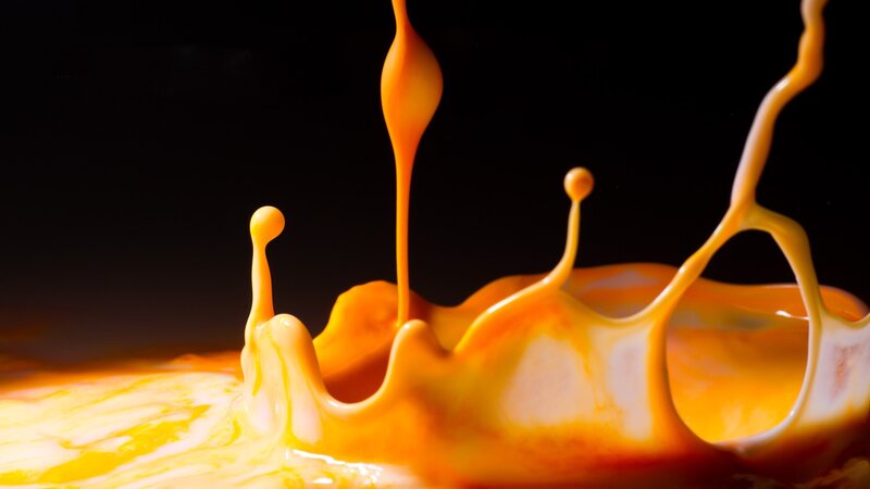 orange liquid splash