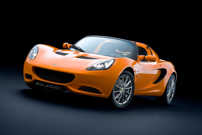 Orange Lotus Elise sports car