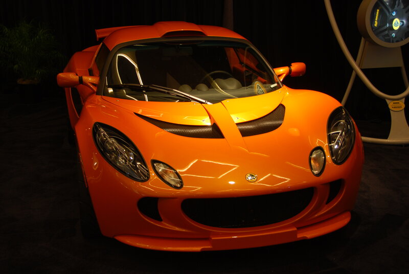 Orange Lotus sports car