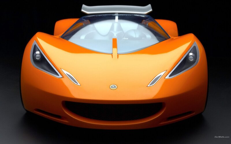Orange Lotus sports car