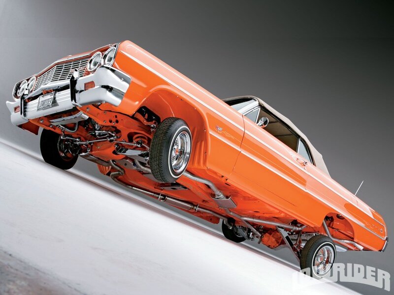 Orange Lowrider Car