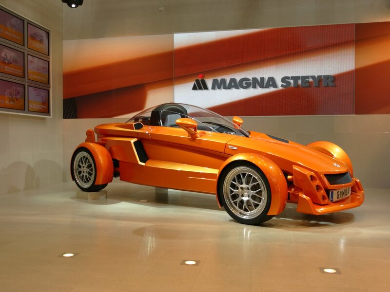 Orange Magna Steyr sports car