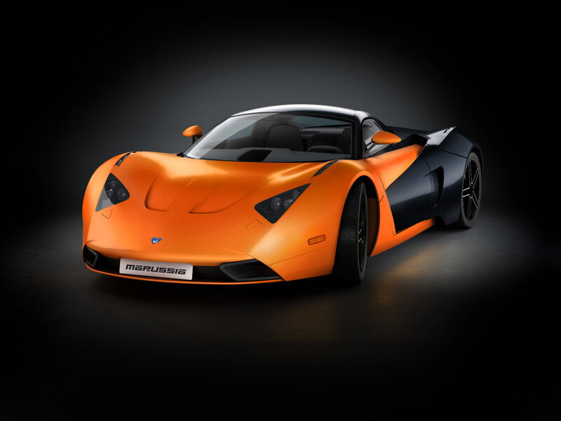Orange Marussia sports car