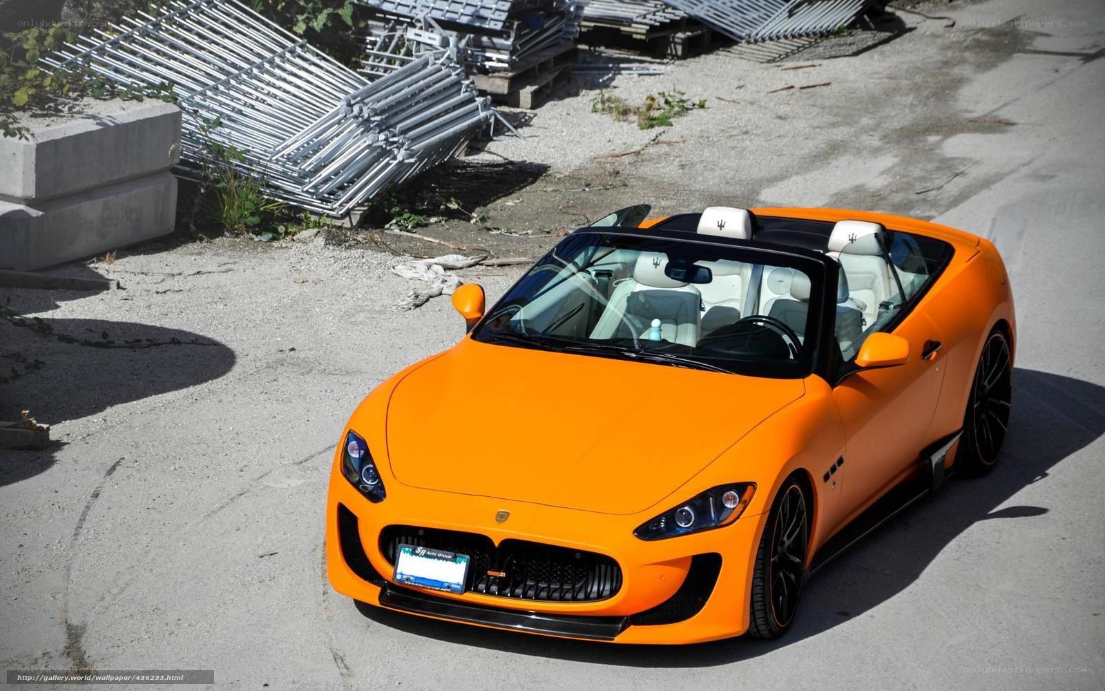 Orange Maserati Convertible