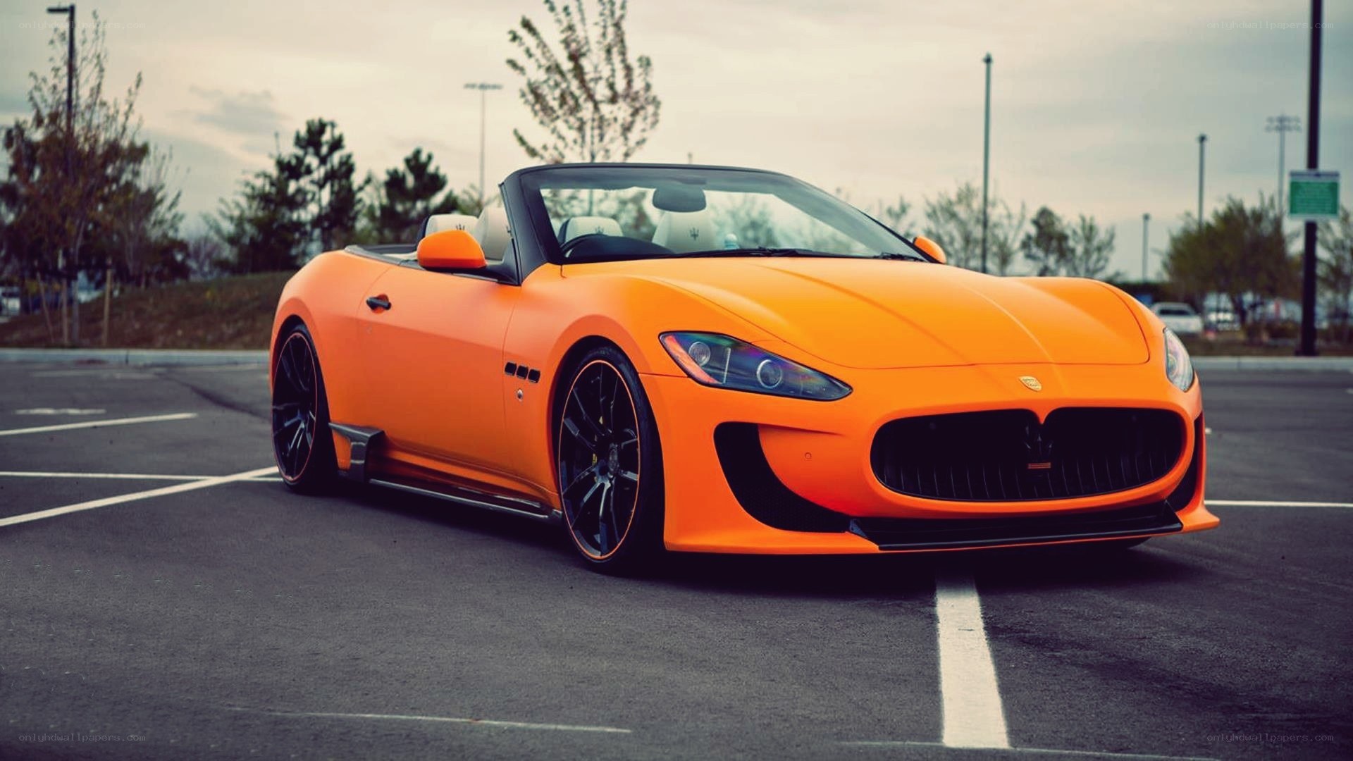 Orange Maserati Convertible
