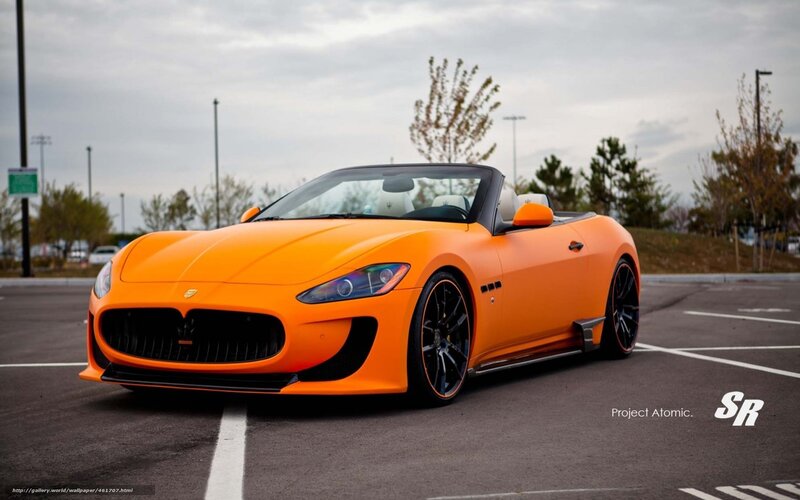 Orange Maserati Convertible — Calm, Afternoon