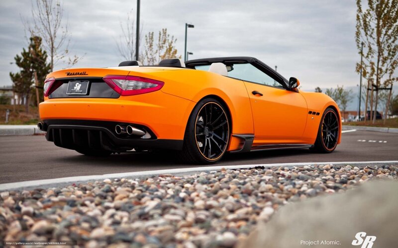 Orange Maserati Convertible — Calm, Autumn