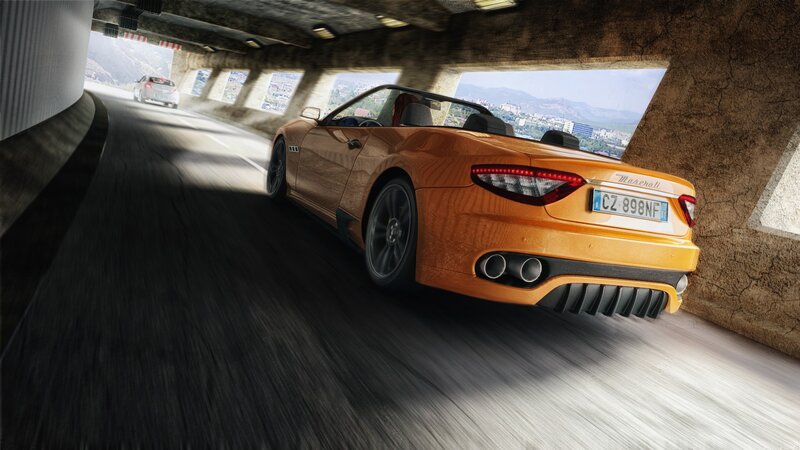 Orange Maserati Convertible — Dynamic