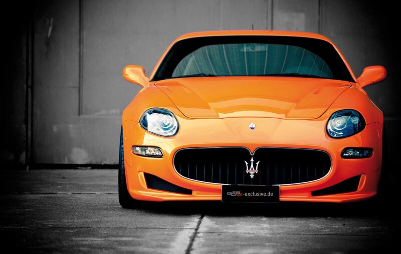 Orange Maserati sports car