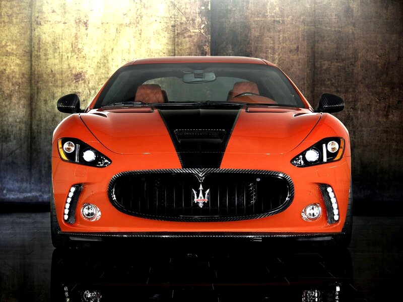 Orange Maserati sports car