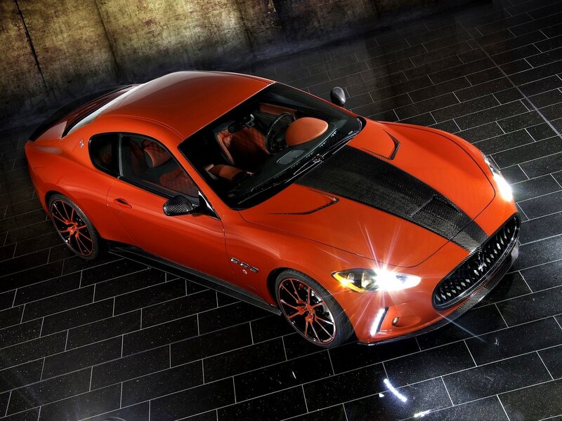 Orange Maserati sports car