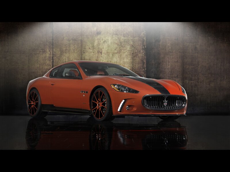 Orange Maserati sports car