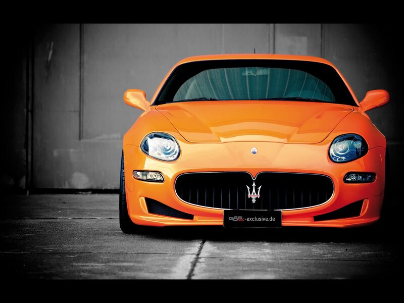 Orange Maserati sports car
