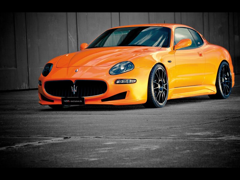 Orange Maserati sports car
