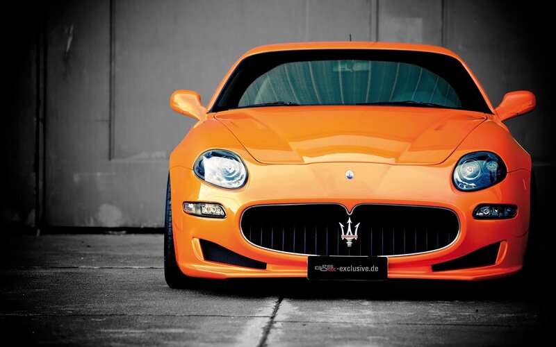 orange Maserati sports car