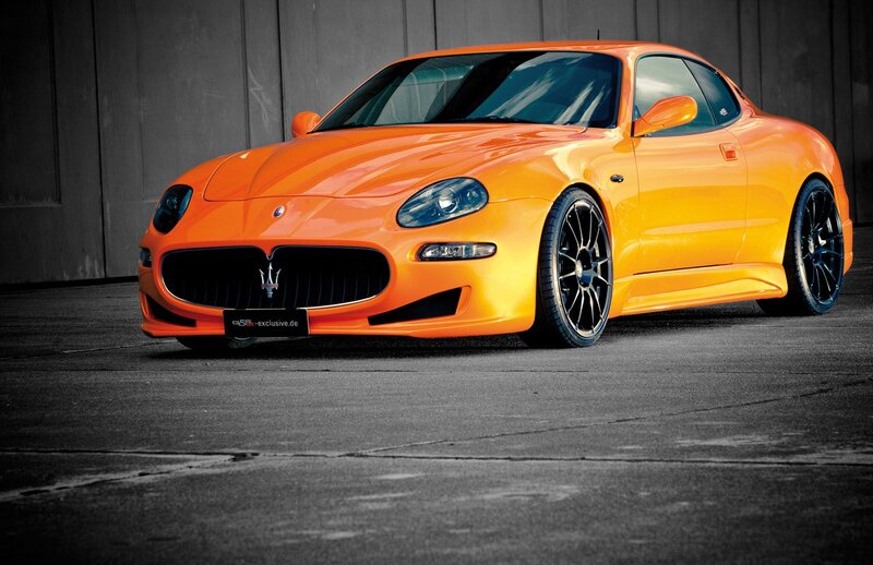 Orange Maserati sports car