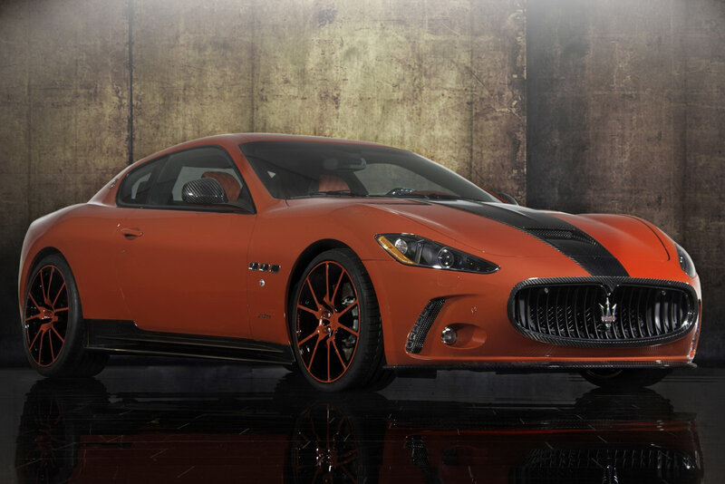 Orange Maserati Sports Car — Dramatic