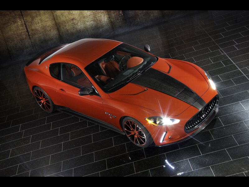 Orange Maserati sports car