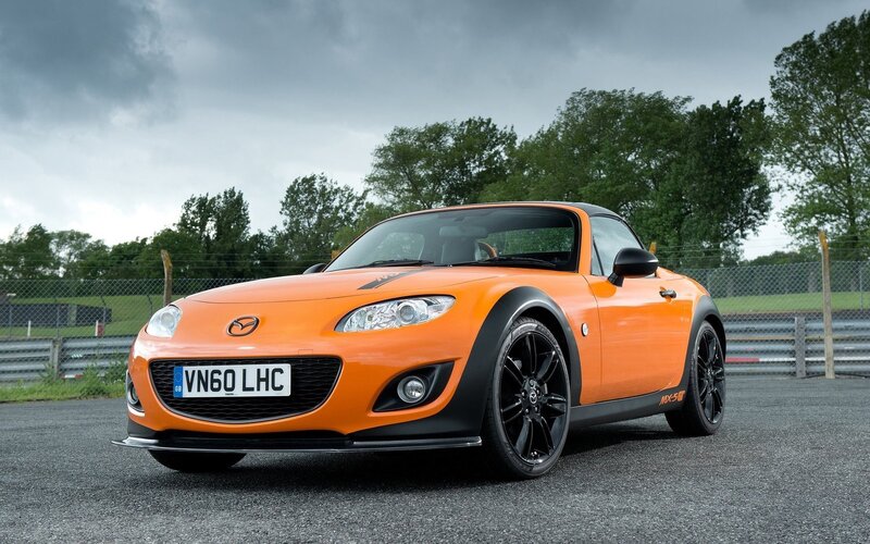 Orange Mazda Mx-5 Car