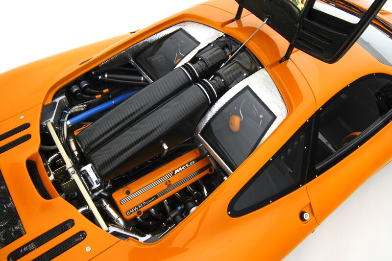 orange mclaren engine bay