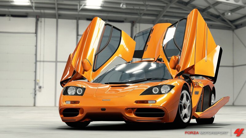 Orange McLaren F1 Car — Dramatic