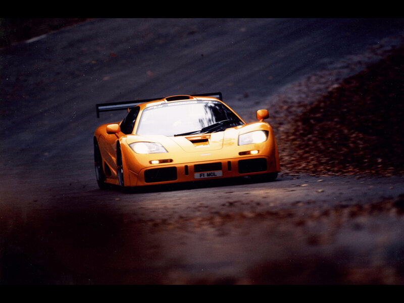 orange McLaren F1 GTR on track