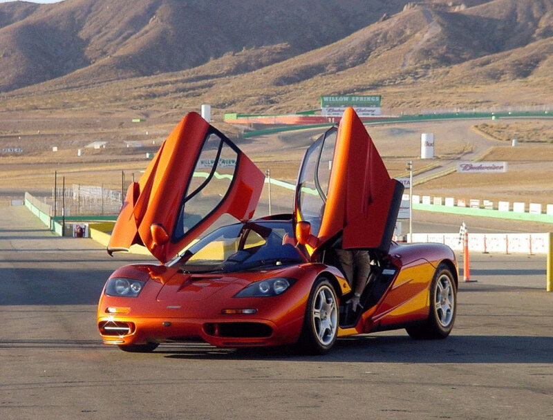 orange McLaren F1 on racetrack