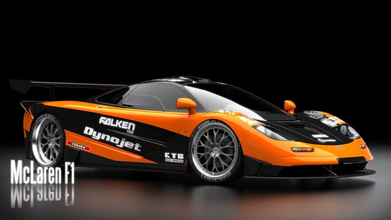 Orange McLaren F1 race car