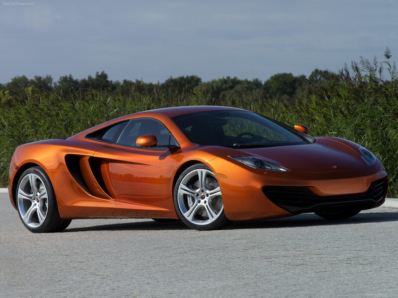 orange McLaren MP4-12C sports car