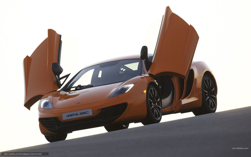 Orange McLaren MP4-12C sports car